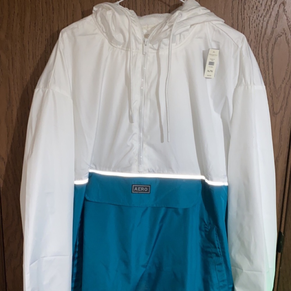 Unisex AERO White & Teal Mesh Jacket